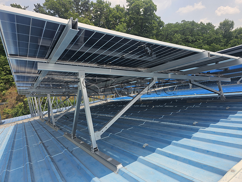 Metal Roof Solar Mounting Bracket installed on a rooftop solar PV project