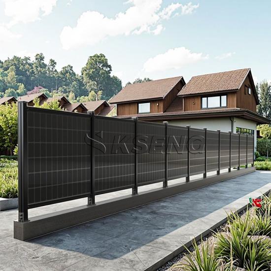 Solar power fence with corrosion-resistant mounting brackets for long-term outdoor performance.