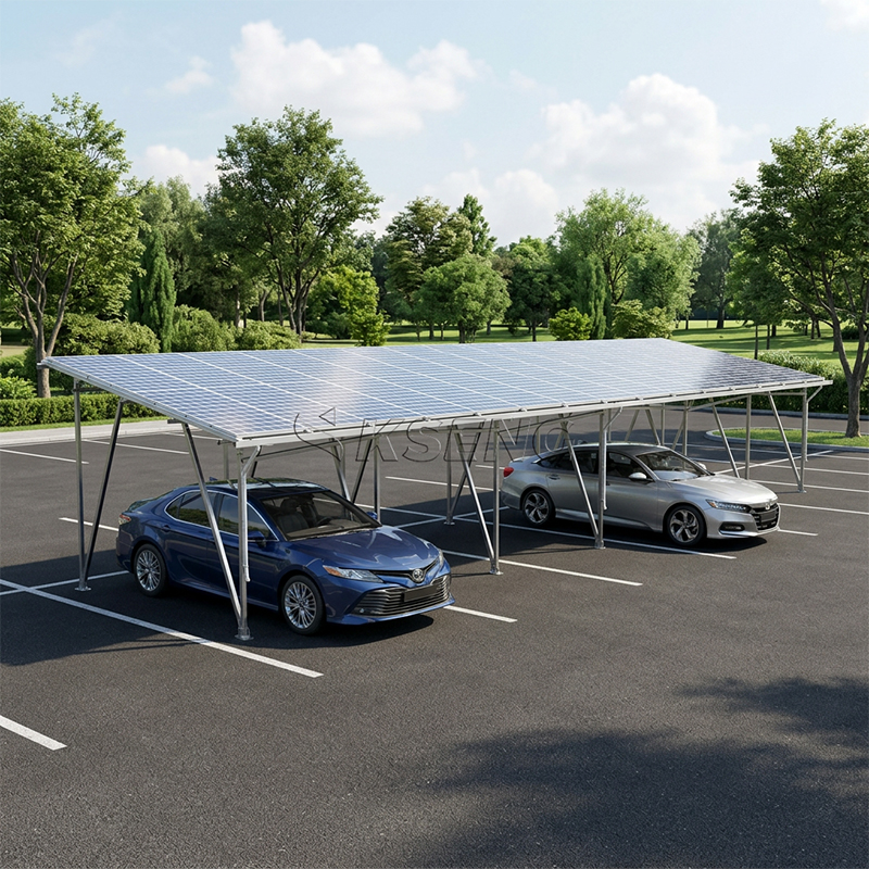 Solar Carport Mounting System with Corrosion Resistant Steel Structure