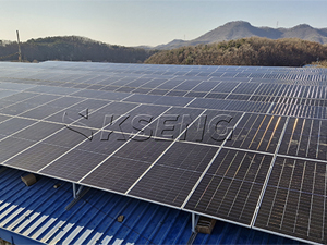 한국 293KW 옥상 태양광 브라켓 프로젝트