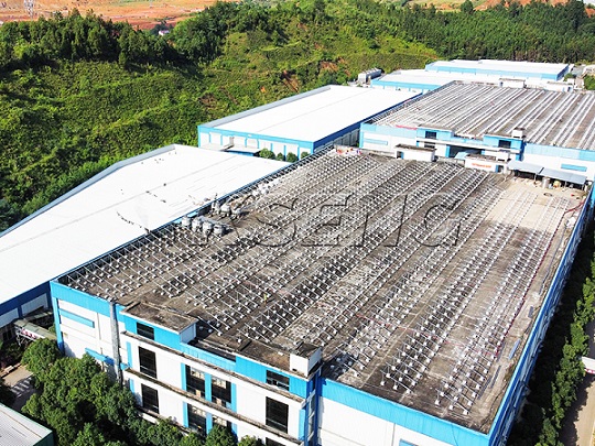 11MW - 중국의 알루미늄 지붕 태양광 솔루션

